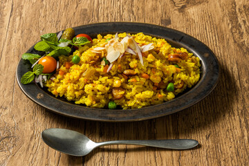 カレーピラフ　Curry pilaf rice Asian style