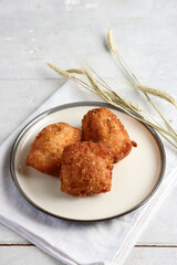 Odading is fried bread with sesame seed Indonesian street food.