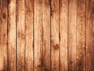 Brown long wooden planks background and texture.