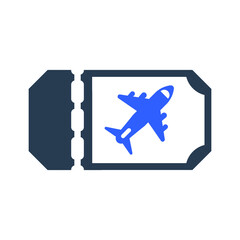 Fototapeta premium Flight ticket icon