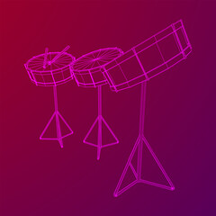 Musical instruments set. Rock band drum. Percussion musical instrument