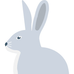 Fototapeta na wymiar Rabbit Flat Vector Icon 