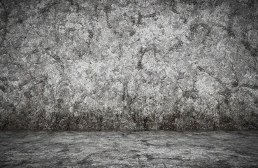 empty room, plaster wall, grey background