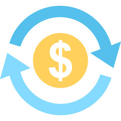 Obraz premium Dollar Flat Vector Icon 