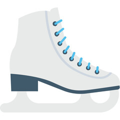 
Ice Skates Flat Vector Icon
