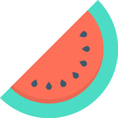 
Watermelon Flat Vector Icon
