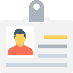 
Id Card Flat Vector Icon 
