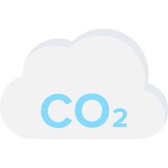 
Carbon Dioxide Flat Vector Icon
