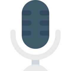 
Mic Flat Vector Icon
