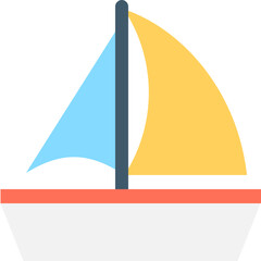 
Yacht Flat vector Icon
