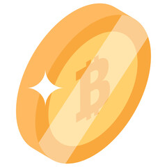 
Bitcoin technology vector, editable isometric icon 
