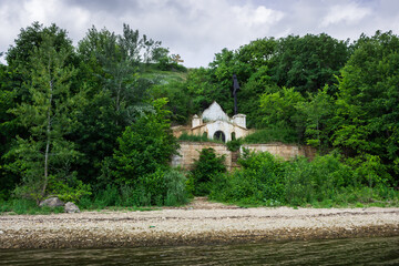 The ruins of the shrine of the russian officer Aleksey Nikolayevitch Lyupov (1872 – 1911), built...