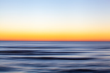 Baltic Sea, with calm waves, and a beautiful sunset