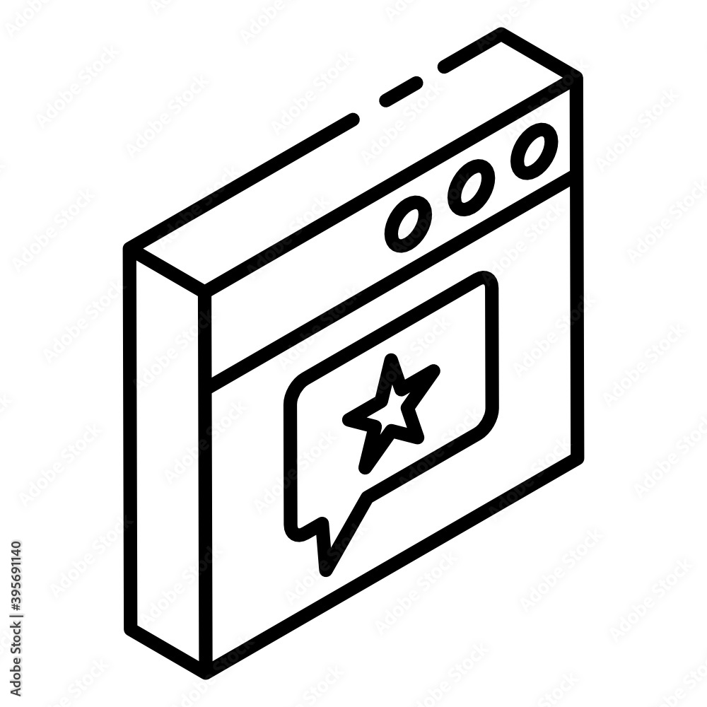 Canvas Prints online grading concept, glyph isometric icon of web rating