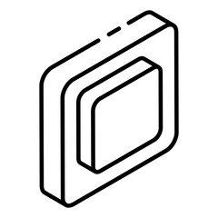 
An icon design of electric button, editable vector 
