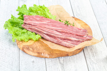 Raw Thick pork steak for cooking