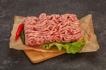 Raw Minced pork meat for cooking