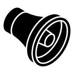 
Glyph isometric design of megaphone icon
