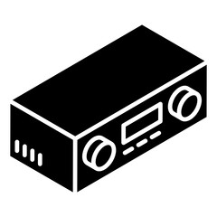 
An icon design of stereo device, editable vector 
