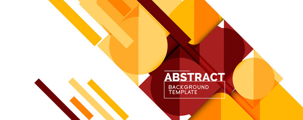 Simple circles and triangles abstract background. Vector illustration for covers, banners, flyers and posters and other designs