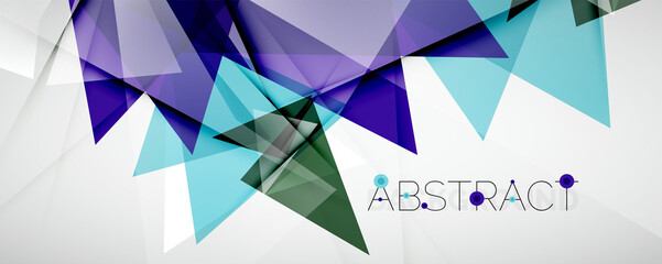Geometric abstract background. Color triangle shapes. Vector illustration for covers, banners, flyers and posters and other designs
