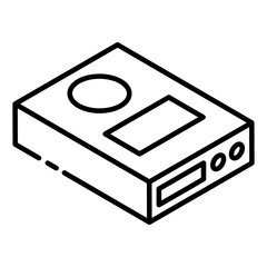 
An icon design of cassette disk, storage device vector 
