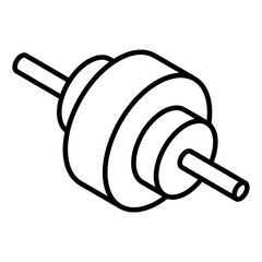 
Diode icon of glyph isometric style, battery component  
