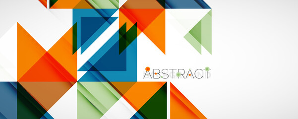 Set of vector triangle geometric backgrounds. Vector illustration for covers, banners, flyers and posters and other designs