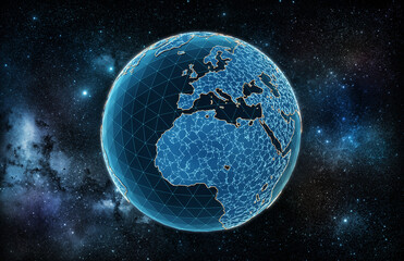 Futuristic planet in the space 3D Illustration © vmdesignvideo