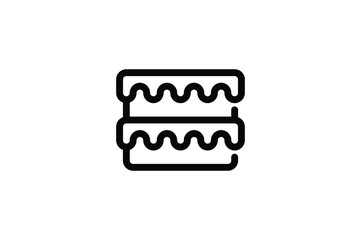 Fast Food Outline Icon - Cake
