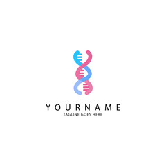 Colorful DNA Creative Design Logo Vector