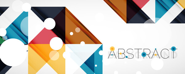 Set of vector triangle geometric backgrounds. Vector illustration for covers, banners, flyers and posters and other designs