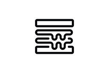 Fast Food Outline Icon - Burger