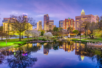 Fototapeta premium Charlotte, North Carolina Skyline