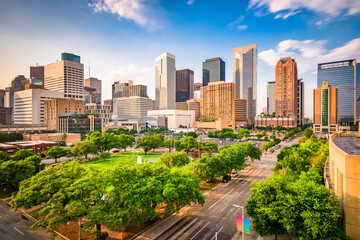 Houston, Texas, USA Skyline - obrazy, fototapety, plakaty