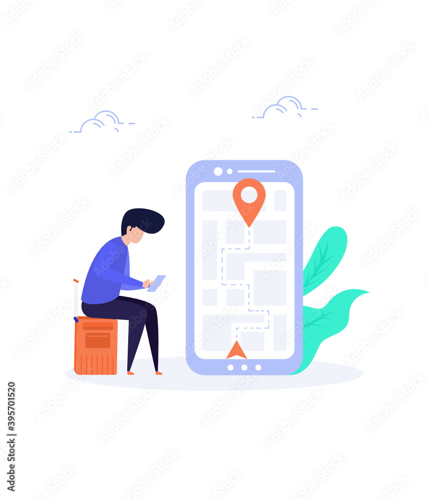 Poster mobile navigation illustration