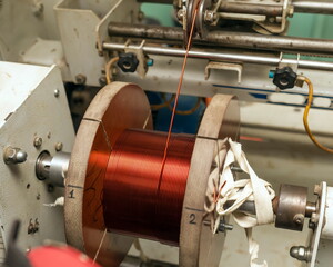 Coil with copper wire winding machine