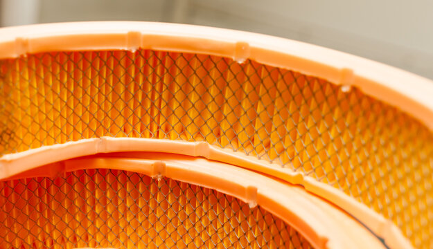 Orange air filter for cars