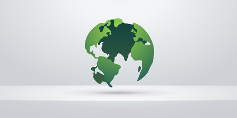 Earth world map design over white shelf background. Vector illustration © tutti_frutti