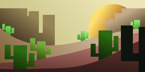 desert vector landscape © Vladimir