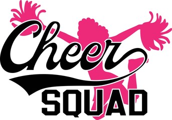 Cheer squad on the white background. Vector illustration