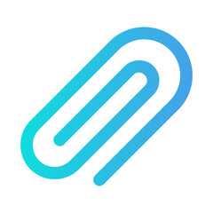 Attachment icon vector illustration in gradient style for any projects