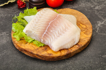 Raw pangasius fillet for cooking