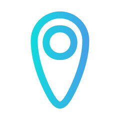 Location icon vector illustration in gradient style for any projects
