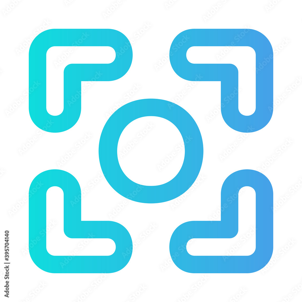 Wall mural screenshot icon vector illustration in gradient style for any projects