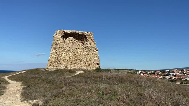 Pozzo or Su Puttu tower is an hispanic watchtower in Torre del Pozzo near S'Archittu Sardinia
