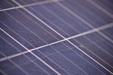 group of photovoltaic panels. changing environment. solar energy