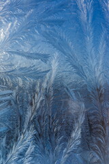 Frosty pattern on window glass