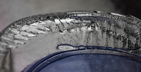 Abstract figures of frozen water