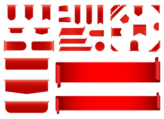 Red banner vector design illustration isolated on white background